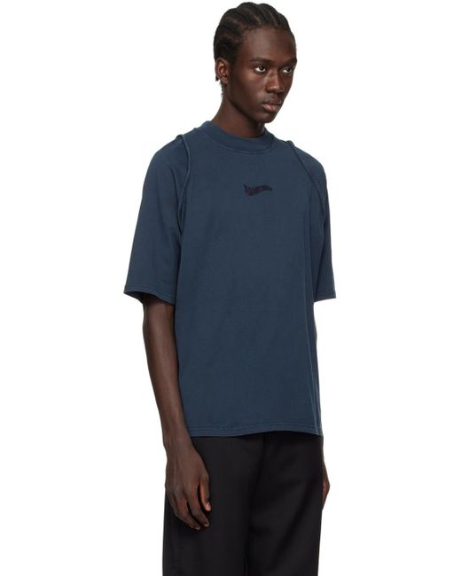 Jacquemus Blue Navy 'le T-shirt Camargue' T-shirt for men