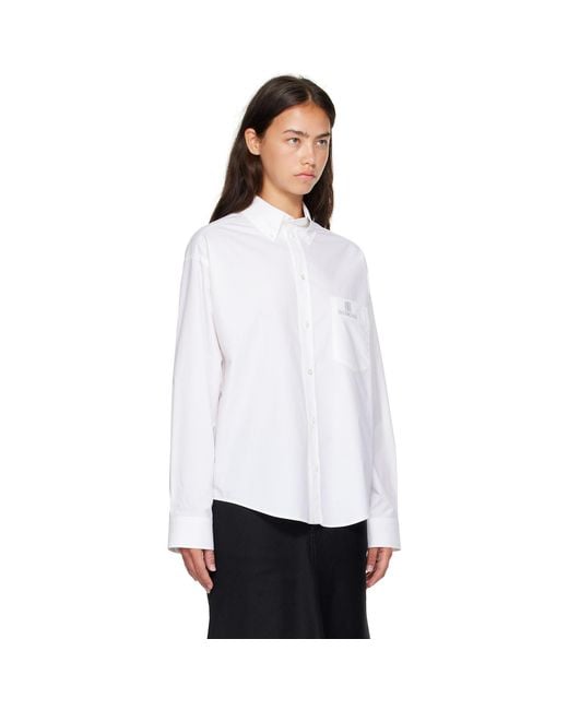 Balenciaga White L/S Large Fit Shirt