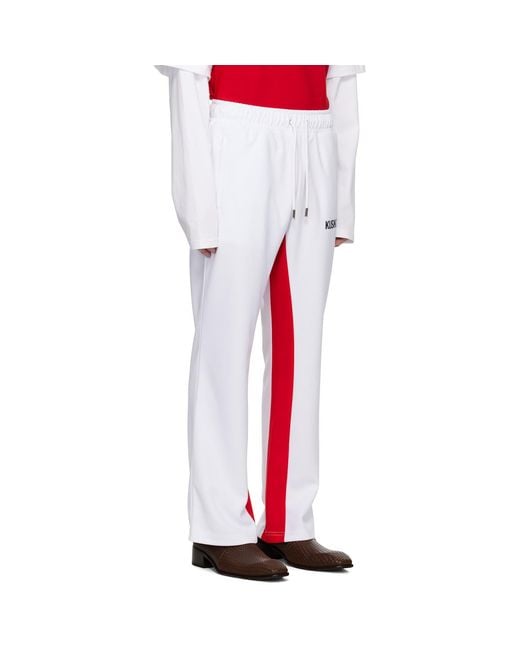 Kusikohc White Suite Track Pants for men
