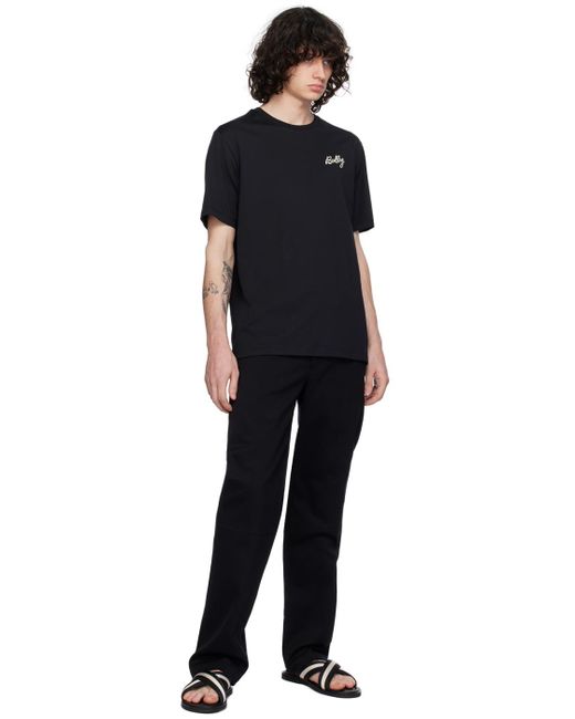 Bally Black Embroidered T-shirt for men