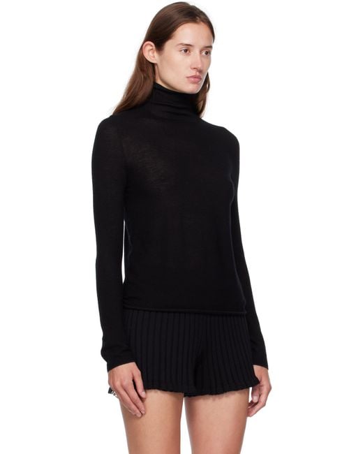 Lisa Yang Black Lory Turtleneck