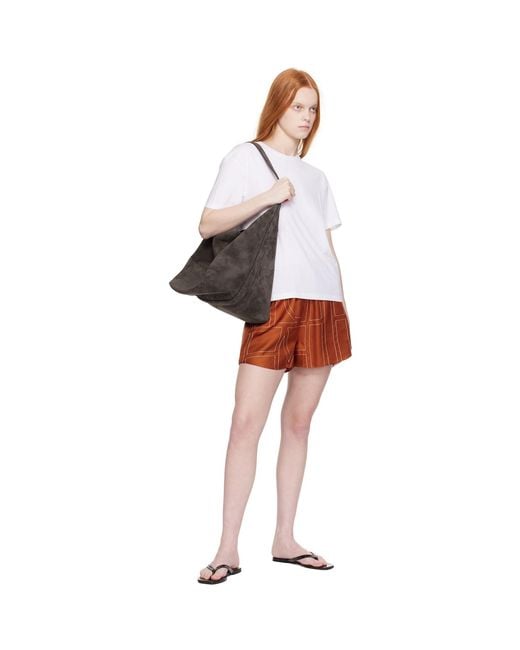 Totême Black Belted Suede Tote