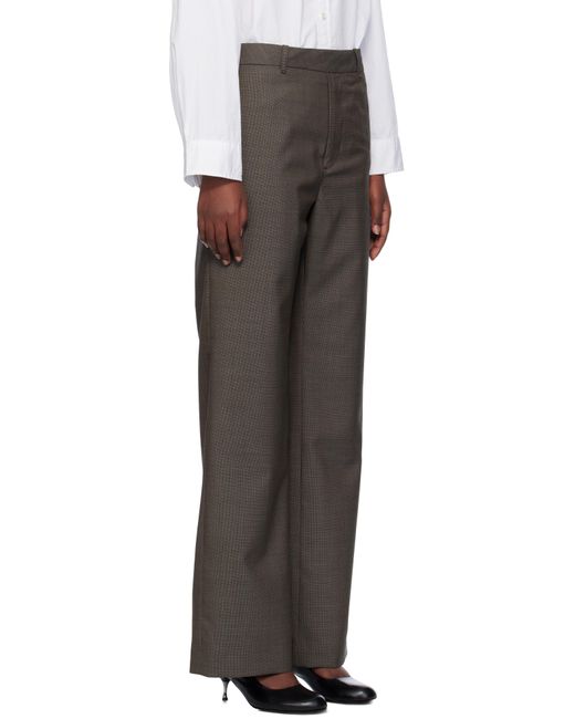 Pantalon Gris À Fermoir À Bouton Our Legacy en coloris Black
