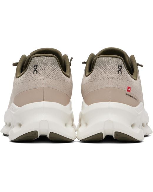 On Shoes Gray Khaki Cloudtilt Sneakers for men