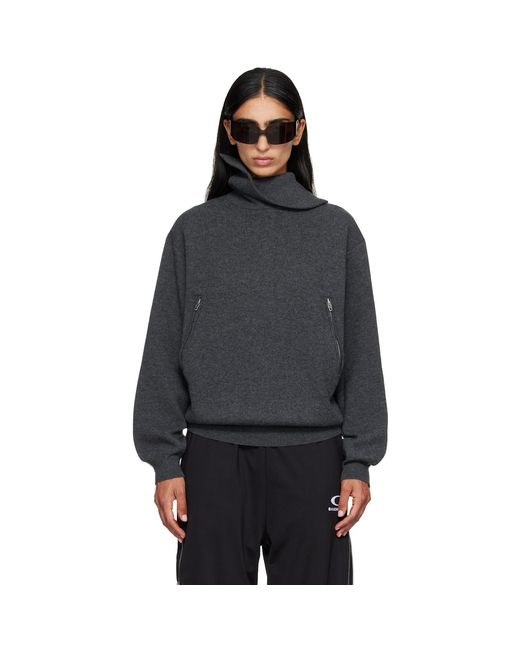 Balenciaga Black Back-To-Front Turtleneck
