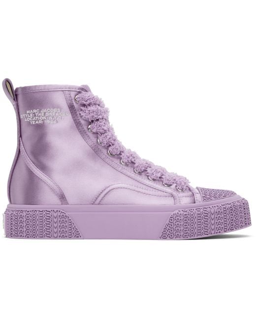Marc Jacobs パープル The High Top Satin スニーカー Purple