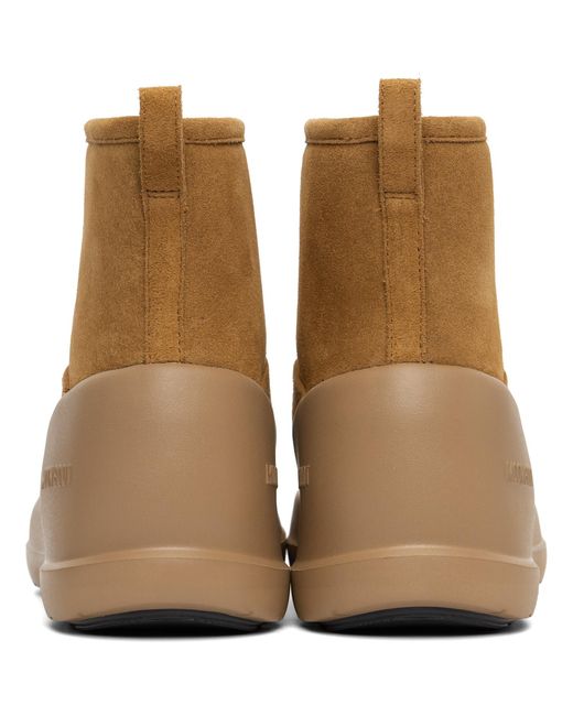 Moon Boot Black Tan Mezzaluna Mid Boots for men