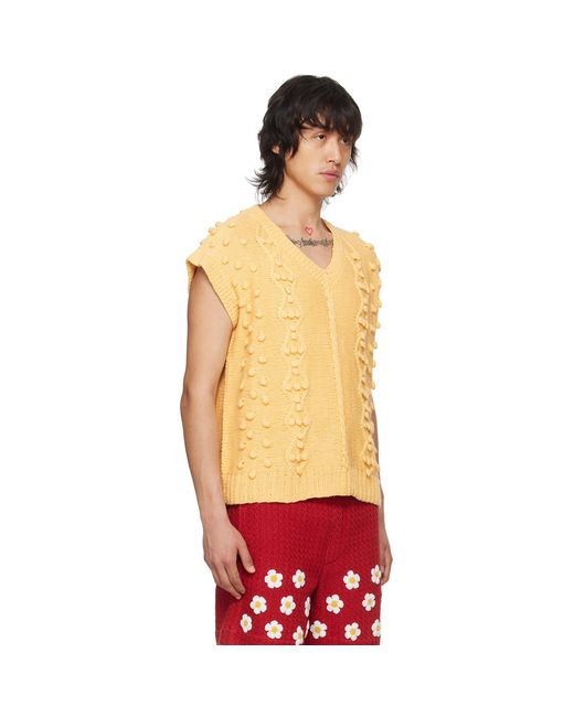 HARAGO Red Appliqué Vest for men