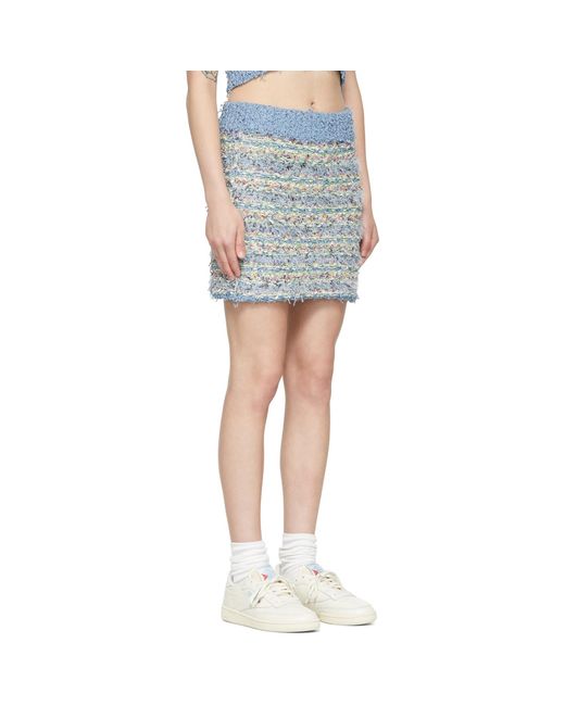 SJYP Gray Cotton Mini Skirt