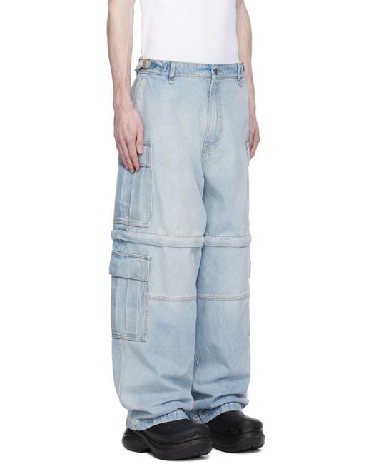 Pantalon cargo bleu à panneau amovible aux jambes VTMNTS pour homme en coloris Black