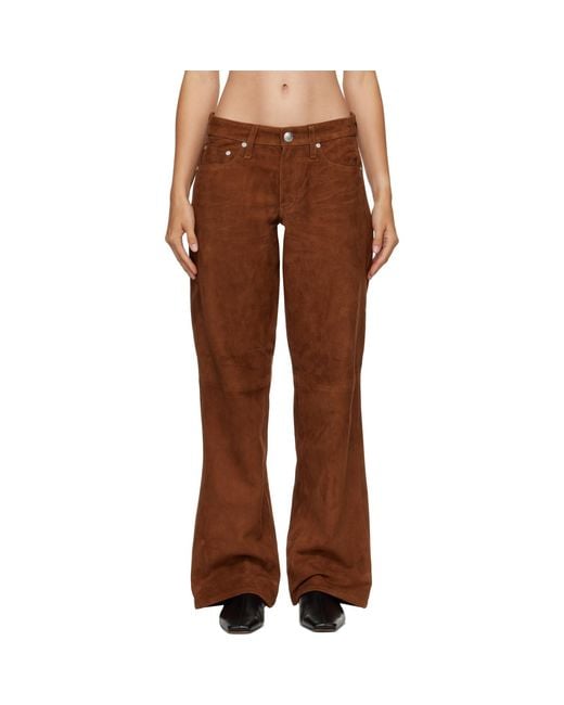 Rag & Bone Brown Cam Suede Pants