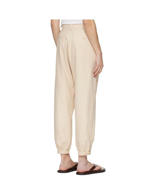 colbo Natural Off- Gathering Trousers for men
