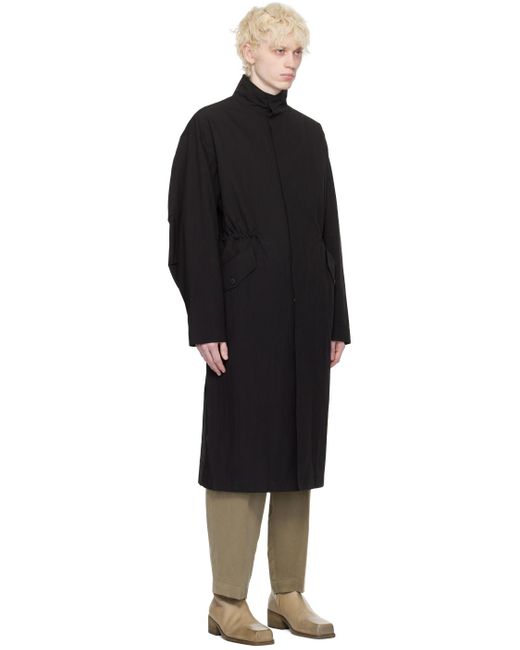 メンズ LE17SEPTEMBRE スタンドカラー コート Black