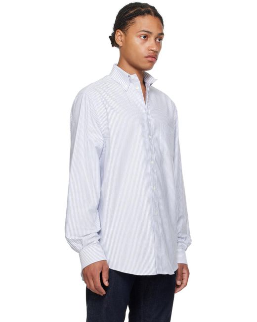 Bally White Striped Shirt for men