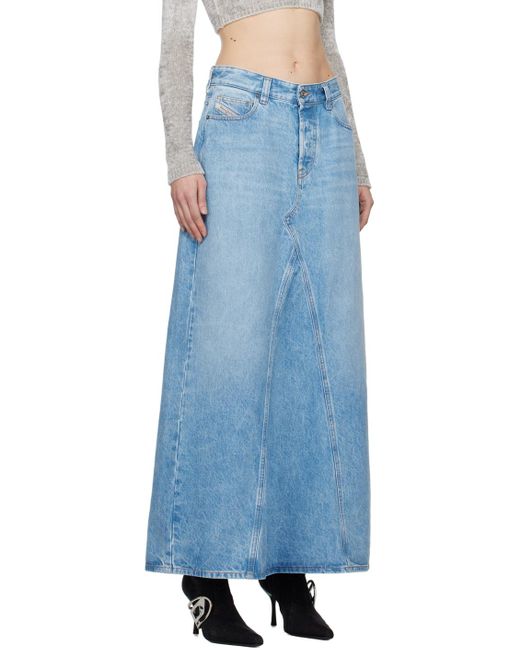 DIESEL Blue De-pago Denim Maxi Skirt