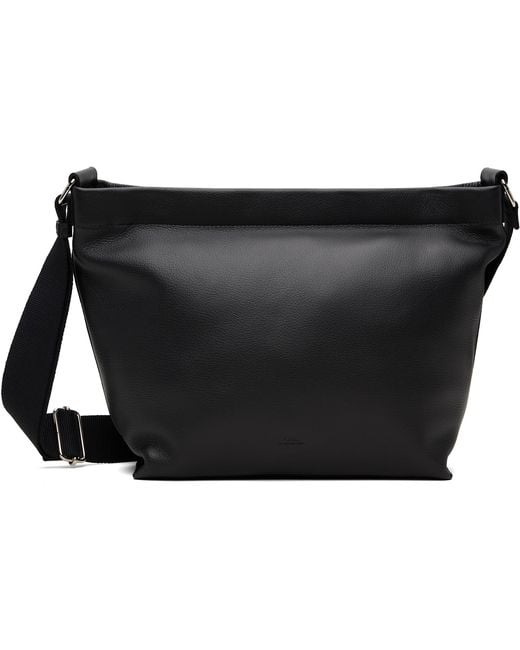 A.P.C. Black Besace Maiko Messenger Bag for men