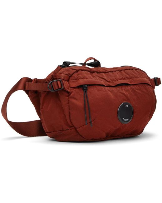 C P Company Red Nylon B Crossbody Bag for men
