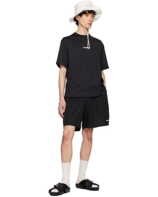 Jil Sander Black Layered Shorts for men
