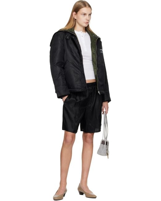 HOMMEGIRLS Black Long Boxer Shorts
