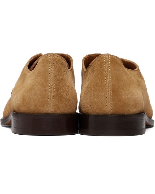 A.P.C. Brown Tan Suede Derbys for men