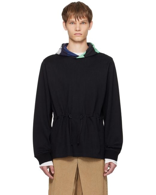STEFAN COOKE Black Rugby Hoodie for men