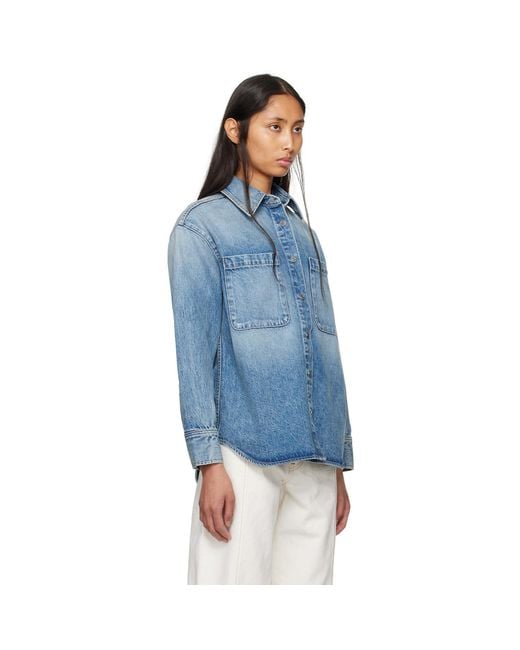 SLVRLAKE Denim Blue Overland Denim Shirt
