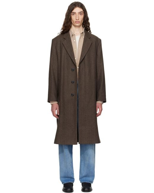 HUGO Black Regular-Fit Concealed Closure Coat for men