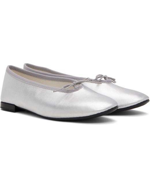 Ballerines Lilouh Argentées À Bout En Amande Repetto en coloris Black