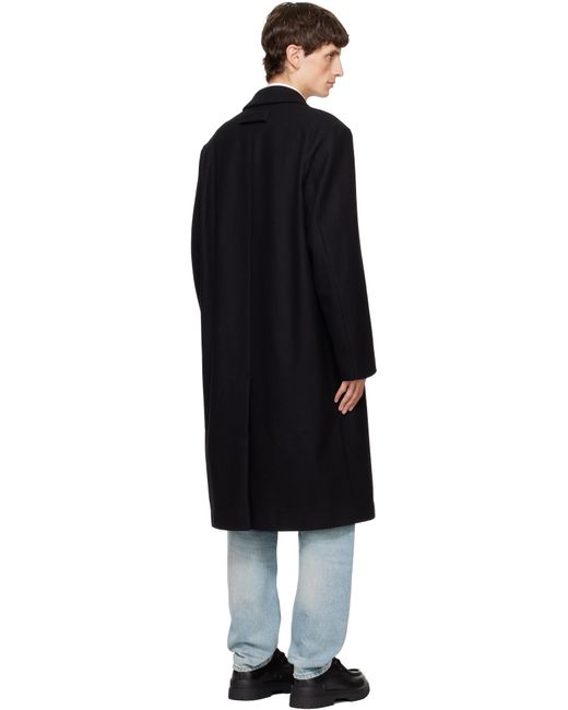 HUGO Black Relaxed-Fit Coat for men