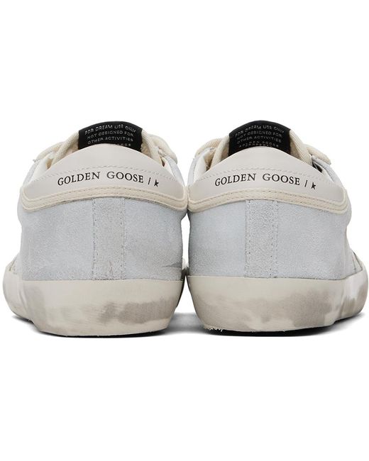 メンズ Golden Goose Deluxe Brand En Goose グレー&ホワイト スエード Super-star スニーカー Black
