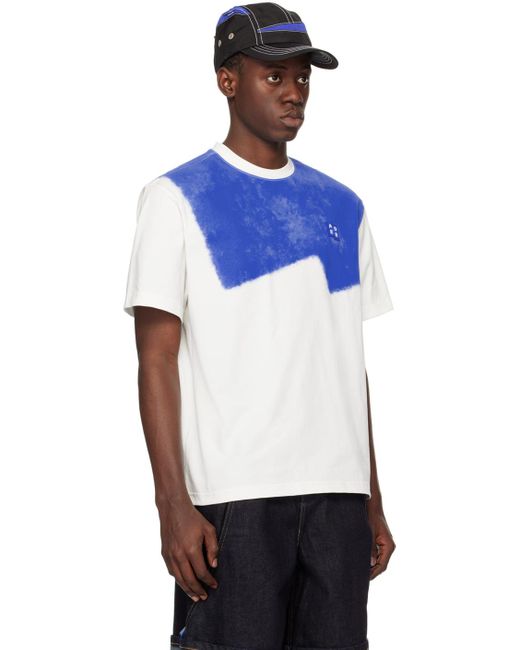 T-shirt blanc et bleu à image imprimée - significant Adererror pour homme en coloris Blue
