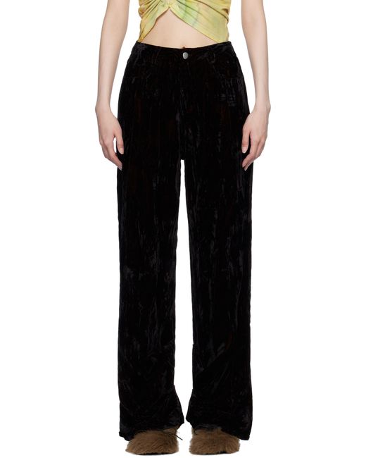 Collina Strada ブラック Dante ベルベット トラウザーズ Black