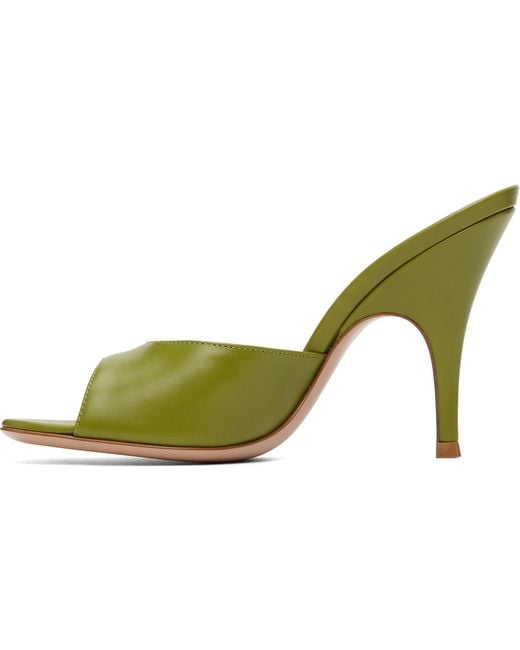 Gianvito Rossi Green Sofia Mule Heeled Sandals