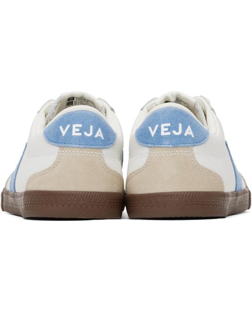 メンズ Veja ホワイト＆ベージュ Volley レザースニーカー Black