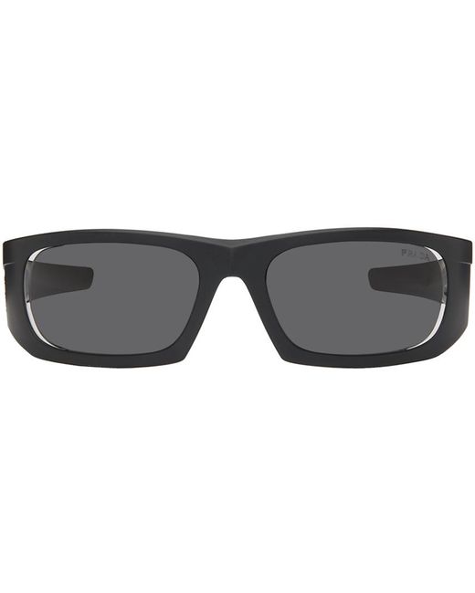 Prada Black Linea Rossa Sport Sunglasses for men
