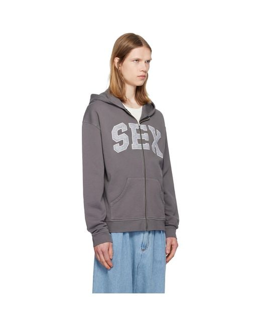 Carne Bollente Black Ssense Exclusive Zipcode Desire 'Sex' Hoodie for men
