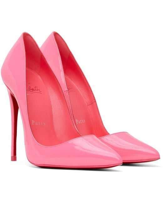 Christian Louboutin Pink So Kate Patent Leather Pumps 120
