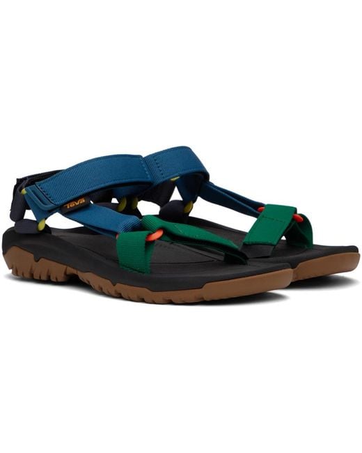 Teva Black Blue & Green Hurricane Xlt2 Sandals for men