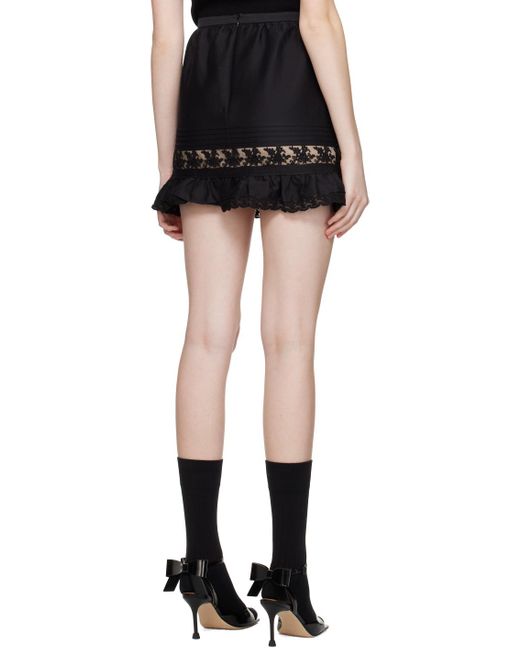 ShuShu/Tong Black Paneled Miniskirt