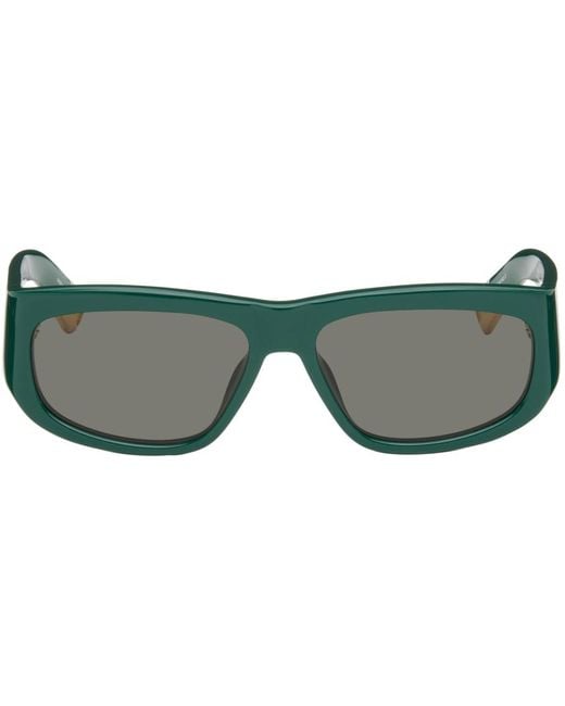 Jacquemus Green 'les Lunettes Pilota' Sunglasses for men