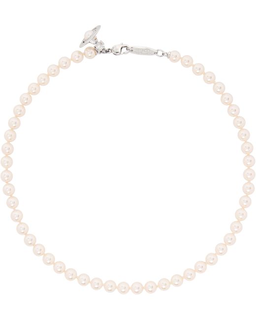 Vivienne Westwood White Simonetta Pearl Necklace for men