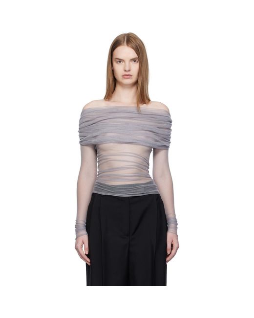 Christopher Esber Black Veiled Top