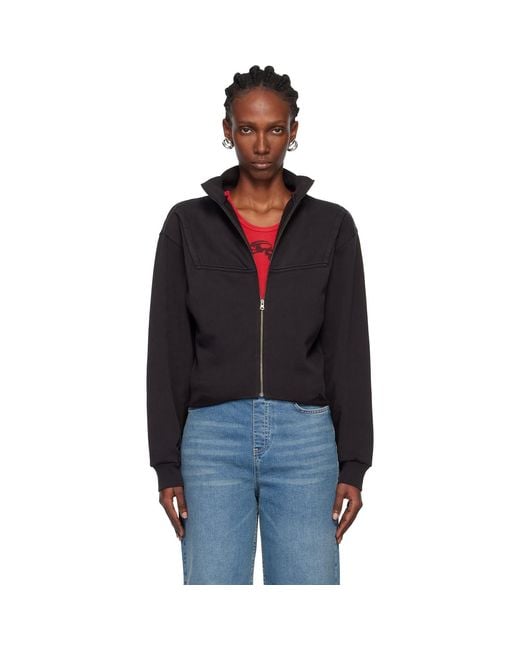 PROTOTYPES Black Upside Down Zip Up Sweatshirt