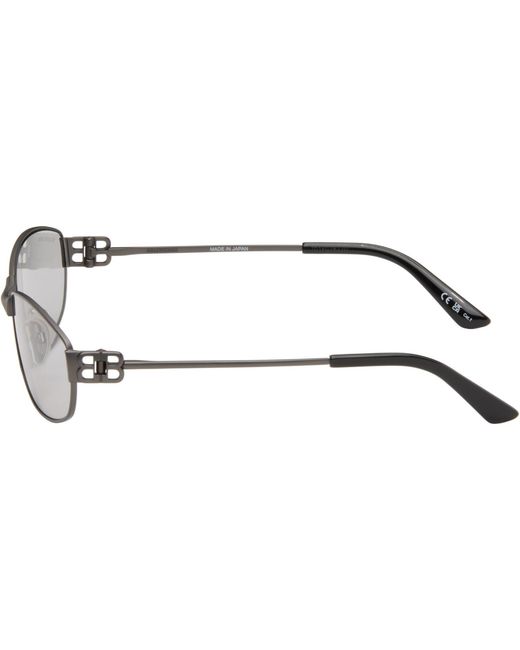 Balenciaga Black Gunmetal Everyday Mercury Sunglasses for men