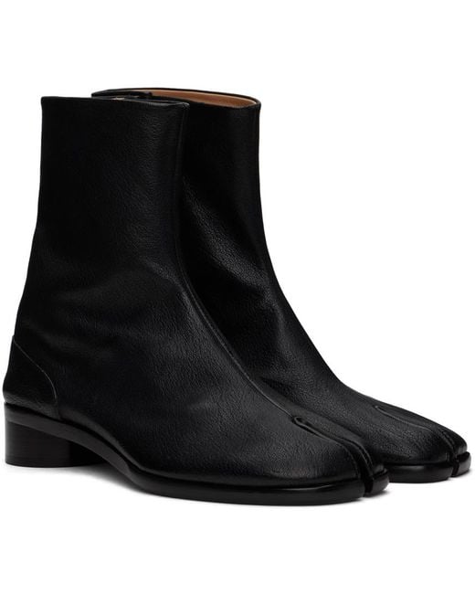 Maison Margiela Black Tabi Ankle Boots for men