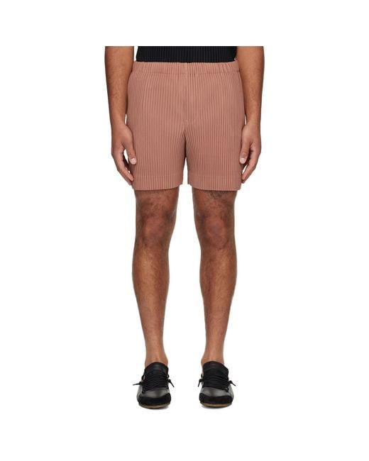 Homme Plissé Issey Miyake Multicolor Tan Monthly Color July Shorts for men