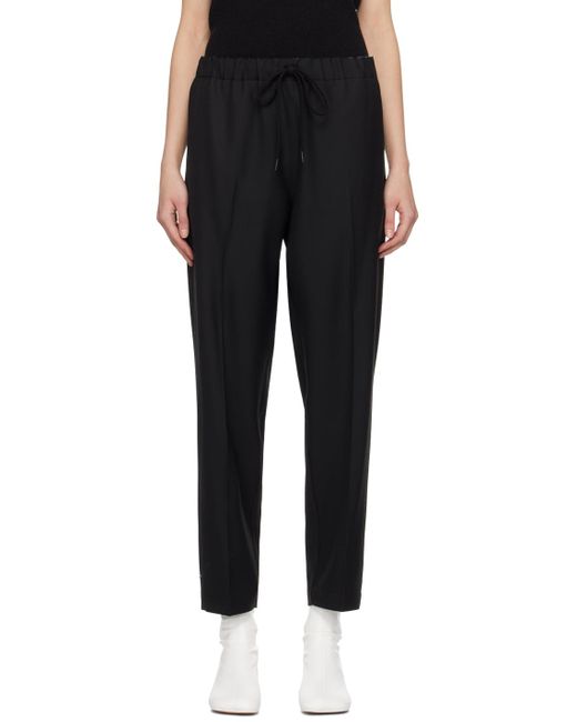 MM6 by Maison Martin Margiela Black Tapered Trousers