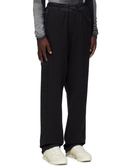 Y-3 Black Paneled Trousers for men