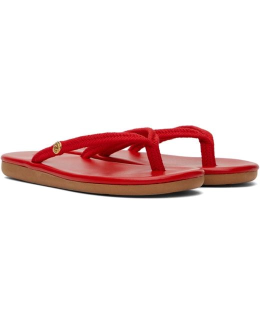 Ancient Greek Sandals Black Saionara Rope Flip-Flops