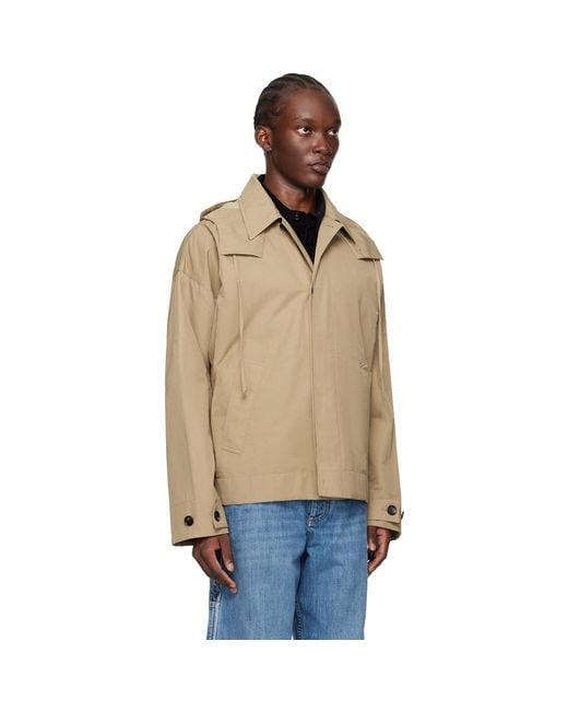 Bottega Veneta Orange Bi-color Tech Jacket for men